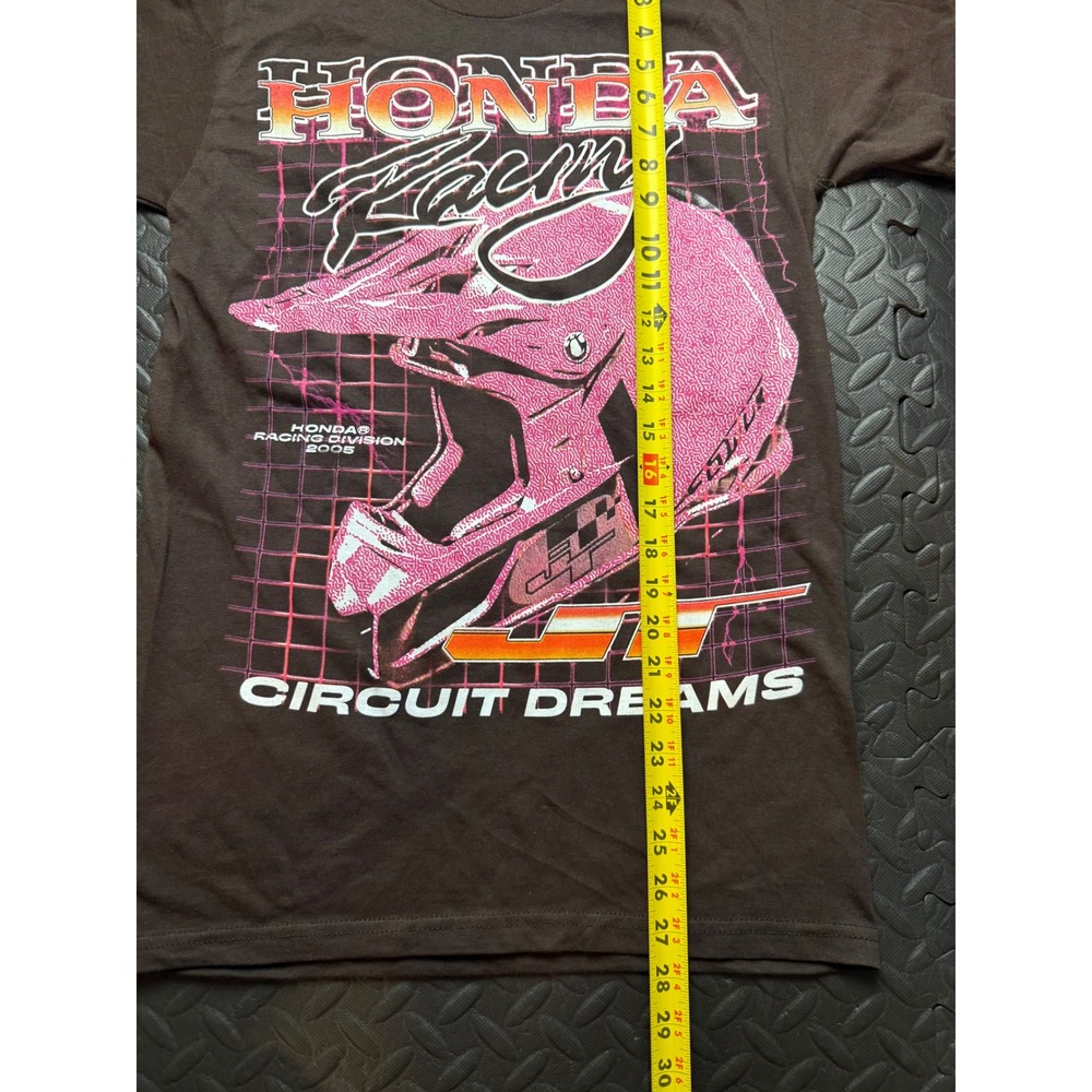 Honda Racing Circuit Dreams T-Shirt JT Racing USA Brown Pink Motocross Mens S - Picture 6 of 7